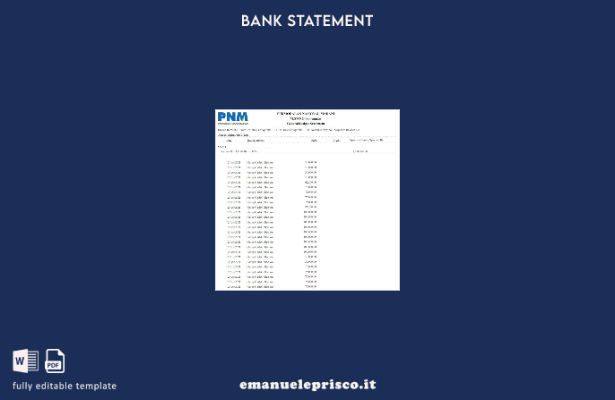 modello word di estratto conto bancario Indonesia Permodalan Nasional Madani in 